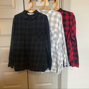Set of (3) flannel shirts XXL, COMFY!